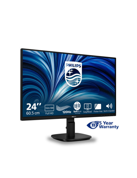 Philips 2000 Series 24B2N2200/00 Monitor Komputerowy 60,5 Cm (23.8") 1920 X 1080 Px Full Hd Lcd Czarny