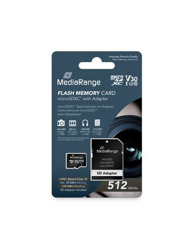 Mediarange Mr947 Pamięć Flash 512 Gb Microsdxc Uhs-I Klasa 10
