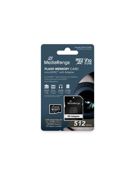 Mediarange Mr947 Pamięć Flash 512 Gb Microsdxc Uhs-I Klasa 10