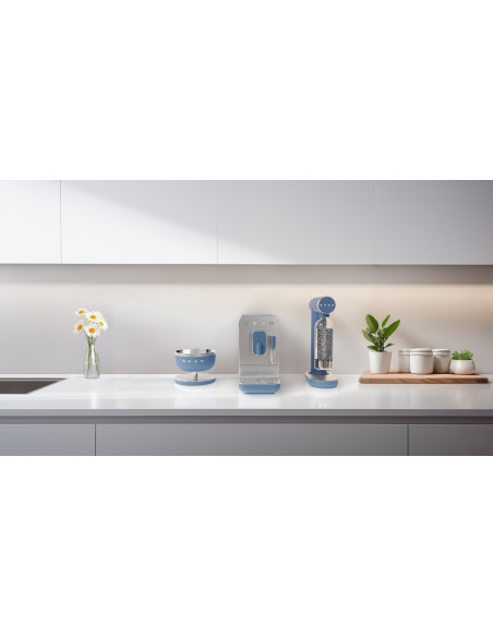 Smeg Ksc01Sbmww Waga Kuchenna Niebieski Blat Okrągły Elektroniczna Waga Kuchenna