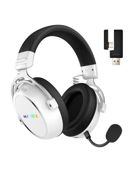Słuchawki Dla Graczy Hator Hypergang 3 Wireless Bezprzewodowe Białe