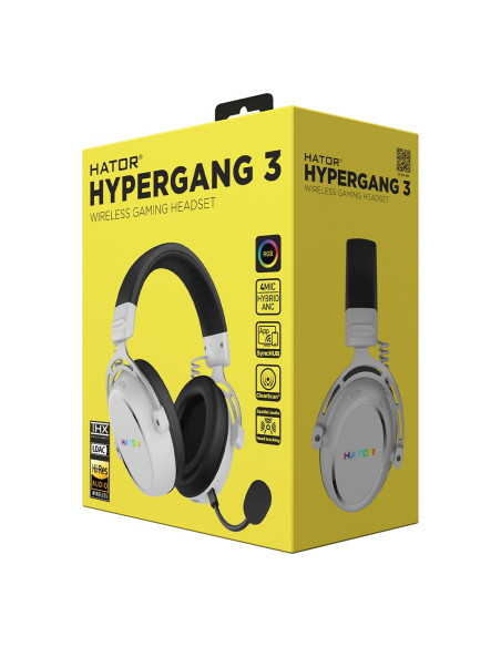 Słuchawki Dla Graczy Hator Hypergang 3 Wireless Bezprzewodowe Białe