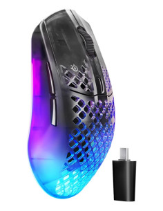Steelseries Aerox 3 Wireless Gen 2 Myszka Gaming Po Prawej Stronie Rf Wireless + Bluetooth Optyczny 26000 Dpi 2