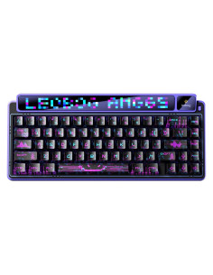 Klawiatura Gasket Amg65 Purple Lightfeather Switch Rgb Leobog