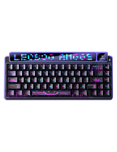 Klawiatura Gasket Amg65 Purple Lightfeather Switch Rgb Leobog