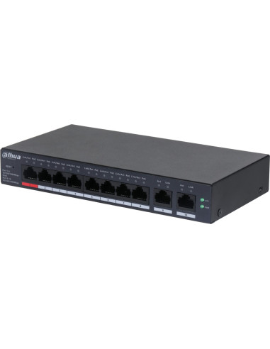 Dahua Technology Dh-Cs4010-8Gt-110 Przełącznik Sieciowy Zarządzany L2 Gigabit Ethernet (10/100/1000) Obsługa Poe Czarny