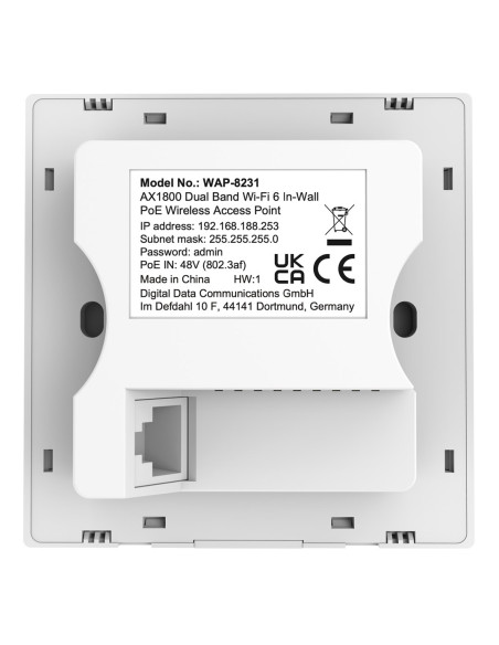 Dwuzakresowy Bezprzewodowy Punkt Dostępowy Poe Levelone Ax1800 Dual-Band Wi-Fi 6 - 1800 Mbps - 574 Mbps - 1201 Mbps - 10,100,100