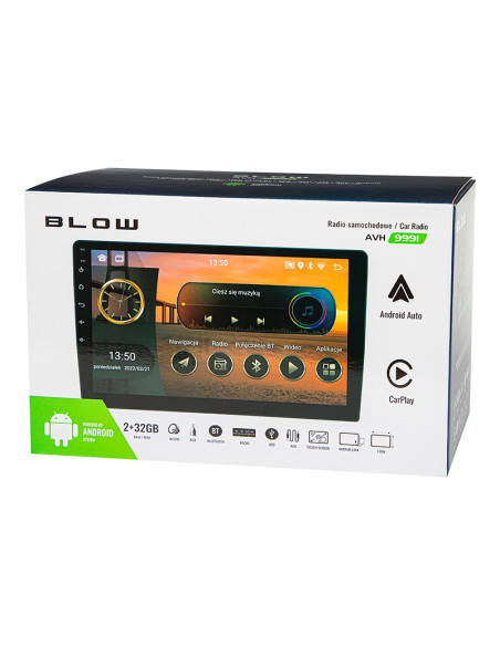 Blow Radio Avh-9991 1Din 9" Android/Wifi/Gps/ Carp