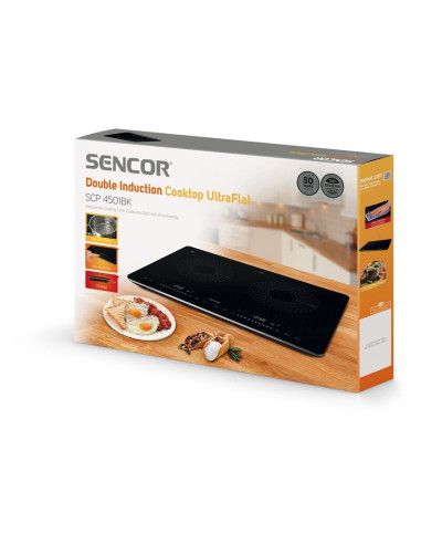 Sencor Scp 4501Bk Czarny Blat 56 Cm Płyta Indukcyjna Strefowa 2 Stref(Y)