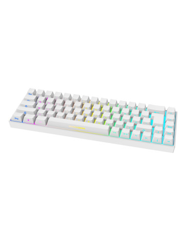 Deltaco Gaming Gam-100-W-De Klawiatura Usb + Rf Wireless + Bluetooth Qwertz Niemiecki Biały