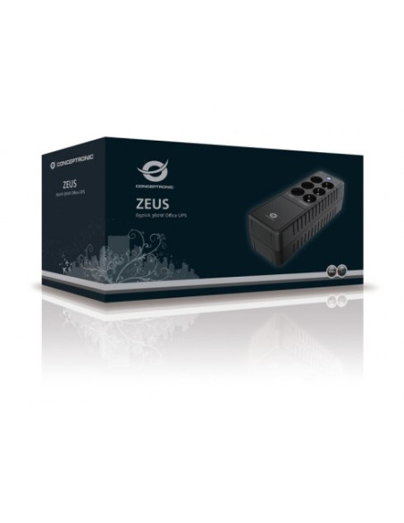 Zasilacz Ups Conceptronic 650Va/360W/6Xschuko/Rj45