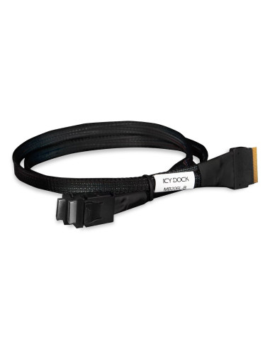 Kabel Wewnętrzny Sas Icy Dock Mb206L-B - 8I Slim Sas (Sff-8654) (M) Do 4I Oculink (Sff-8611) - 50Cm - Do Tougharmor Mb699Vp-B V2
