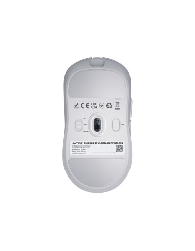 Hator Quasar 3S Ultima 8K Wireless Myszka Gaming Po Prawej Stronie Rf Wireless + Bluetooth + Usb Type-C Optyczny 30000 Dpi