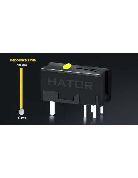 Hator Quasar 3S Ultima 8K Wireless Myszka Gaming Po Prawej Stronie Rf Wireless + Bluetooth + Usb Type-C Optyczny 30000 Dpi