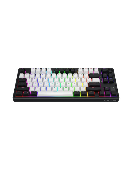 Hator Skyfall 80 Mag Ultima 8K Wireless Klawiatura Gaming Usb + Rf Wireless + Bluetooth Qwerty Us English Czarny, Biały