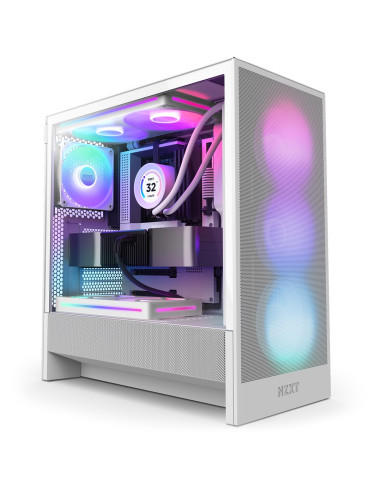 Nzxt Obudowa H5 Flow Rgb Midi Tower Z Oknem Biała