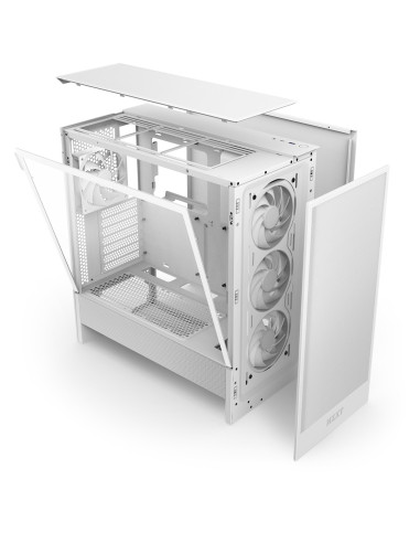 Nzxt Obudowa H5 Flow Rgb Midi Tower Z Oknem Biała