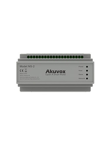 Akuvox Ns-2 Przełącznik Sieciowy Fast Ethernet (10/100) Din Rail Szary