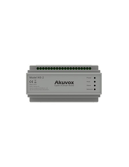 Akuvox Ns-2 Przełącznik Sieciowy Fast Ethernet (10/100) Din Rail Szary