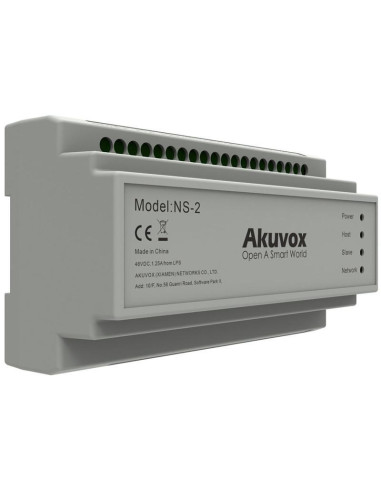 Akuvox Ns-2 Przełącznik Sieciowy Fast Ethernet (10/100) Din Rail Szary