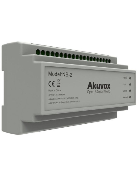 Akuvox Ns-2 Przełącznik Sieciowy Fast Ethernet (10/100) Din Rail Szary