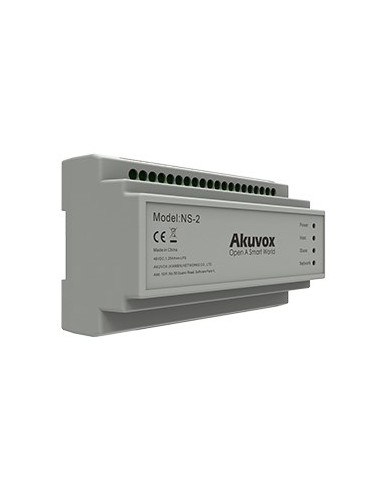 Akuvox Ns-2 Przełącznik Sieciowy Fast Ethernet (10/100) Din Rail Szary