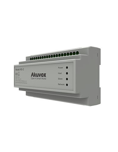 Akuvox Ns-2 Przełącznik Sieciowy Fast Ethernet (10/100) Din Rail Szary