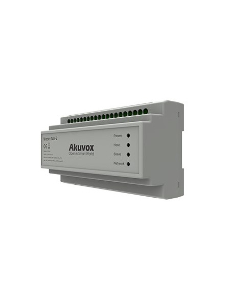 Akuvox Ns-2 Przełącznik Sieciowy Fast Ethernet (10/100) Din Rail Szary
