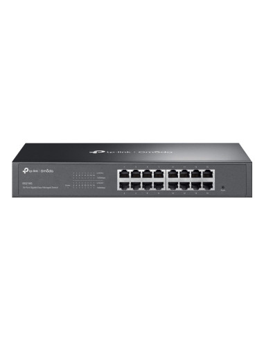 Tp-Link Omada Es216G Łącza Sieciowe Zarządzany L2 Gigabit Ethernet (10/100/1000) Czarny