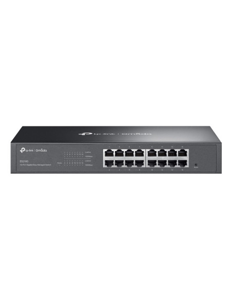 Tp-Link Omada Es216G Łącza Sieciowe Zarządzany L2 Gigabit Ethernet (10/100/1000) Czarny