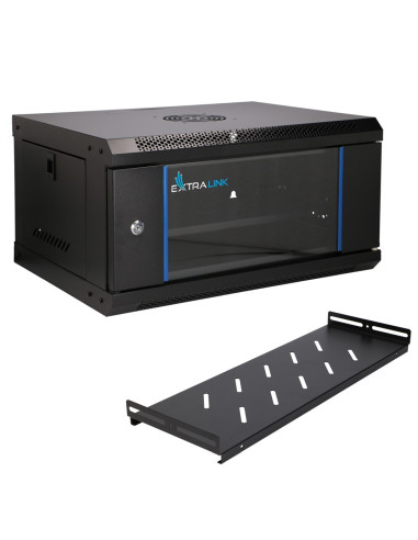 Extralink Lite 4U 530X400 Wall-Mounted Rackmount Cabinet Black Stojak Wolnostojący/Ścienny/Podłogowy Czarny