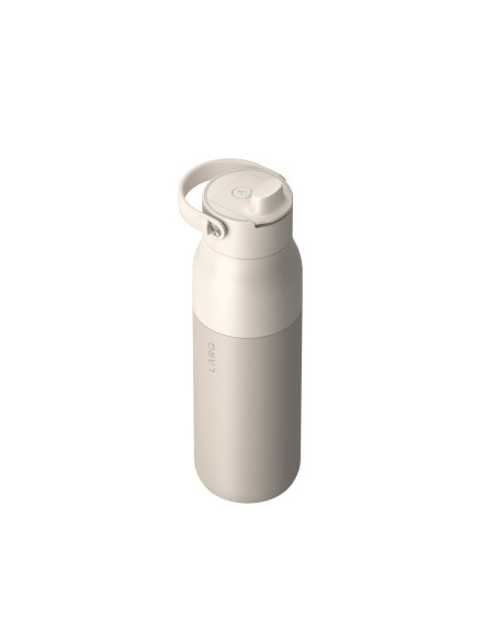 Larq Bottle Purevis 2 - Inteligentna, Samoczyszcząca Butelka Filtrująca, Światło Uv-C 1L (Granite White)