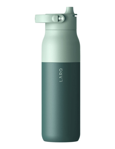 Larq Bottle Purevis 2 - Inteligentna, Samoczyszcząca Butelka Filtrująca, Światło Uv-C 1L (Eucalyptus Green)