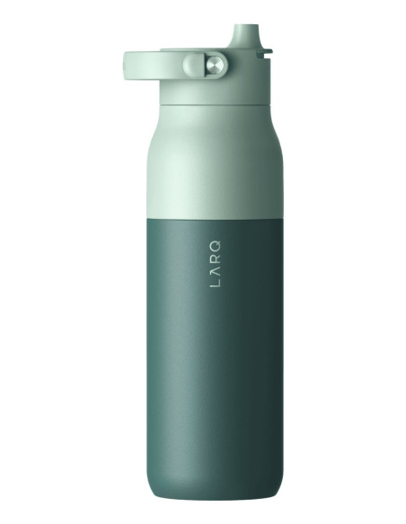 Larq Bottle Purevis 2 - Inteligentna, Samoczyszcząca Butelka Filtrująca, Światło Uv-C 1L (Eucalyptus Green)