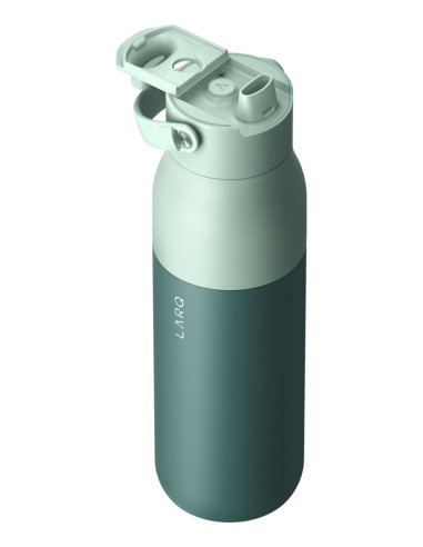 Larq Bottle Purevis 2 - Inteligentna, Samoczyszcząca Butelka Filtrująca, Światło Uv-C 1L (Eucalyptus Green)