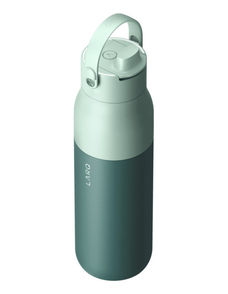 Larq Bottle Purevis 2 - Inteligentna, Samoczyszcząca Butelka Filtrująca, Światło Uv-C 1L (Eucalyptus Green)