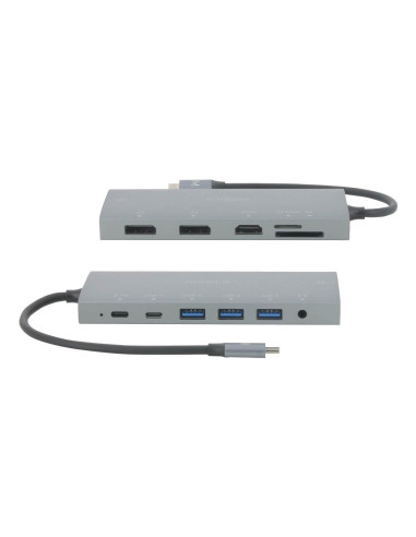 Mobilis 020028 Stacja Dokująca Przewodowa Usb 3.2 Gen 1 (3.1 Gen 1) Type-C Szary