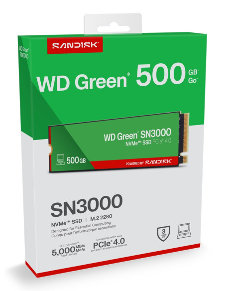 Ssd Wd Green Sn3000 500Gb Nvme Wds500G4G0E