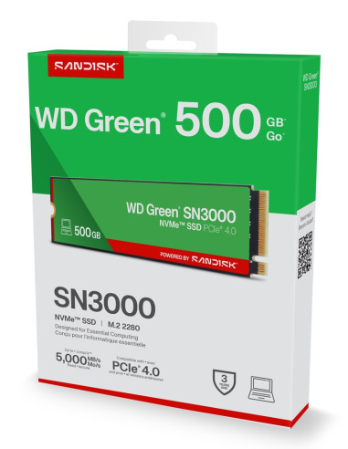 Ssd Wd Green Sn3000 500Gb Nvme Wds500G4G0E