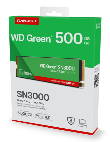 Ssd Wd Green Sn3000 500Gb Nvme Wds500G4G0E