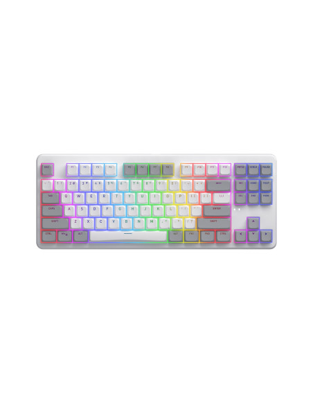 Hator Rockfall 3 Tkl Wireless Klawiatura Uniwersalne Usb + Rf Wireless + Bluetooth Qwerty Angielski Biały