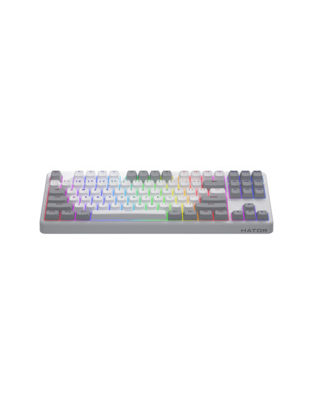 Hator Rockfall 3 Tkl Wireless Klawiatura Uniwersalne Usb + Rf Wireless + Bluetooth Qwerty Angielski Biały