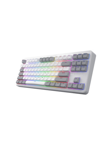 Hator Rockfall 3 Tkl Wireless Klawiatura Uniwersalne Usb + Rf Wireless + Bluetooth Qwerty Angielski Biały