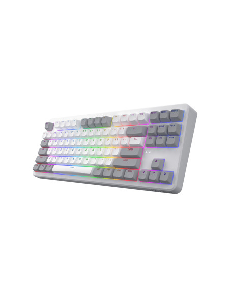 Hator Rockfall 3 Tkl Wireless Klawiatura Uniwersalne Usb + Rf Wireless + Bluetooth Qwerty Angielski Biały