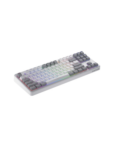 Hator Rockfall 3 Tkl Wireless Klawiatura Uniwersalne Usb + Rf Wireless + Bluetooth Qwerty Angielski Biały