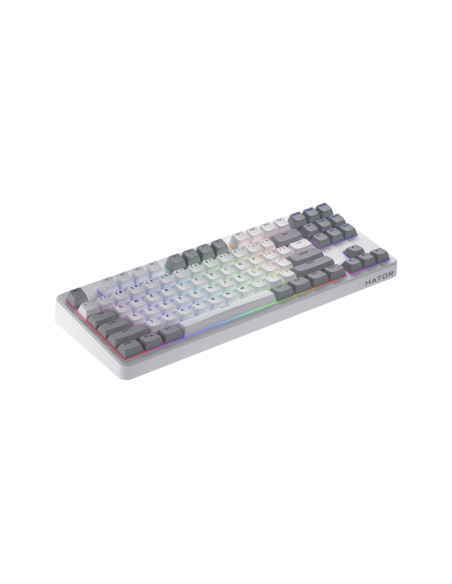 Hator Rockfall 3 Tkl Wireless Klawiatura Uniwersalne Usb + Rf Wireless + Bluetooth Qwerty Angielski Biały