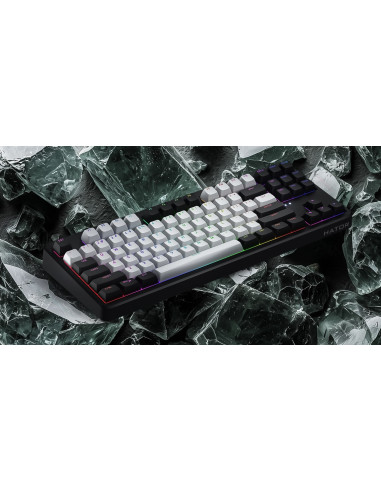 Hator Rockfall 3 Tkl Wireless Klawiatura Uniwersalne Usb + Rf Wireless + Bluetooth Qwerty Angielski Biały