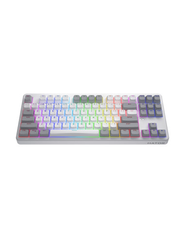 Hator Rockfall 3 Tkl Wireless Klawiatura Uniwersalne Usb + Rf Wireless + Bluetooth Qwerty Angielski Biały