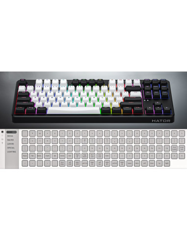 Hator Rockfall 3 Tkl Wireless Klawiatura Uniwersalne Usb + Rf Wireless + Bluetooth Qwerty Angielski Biały