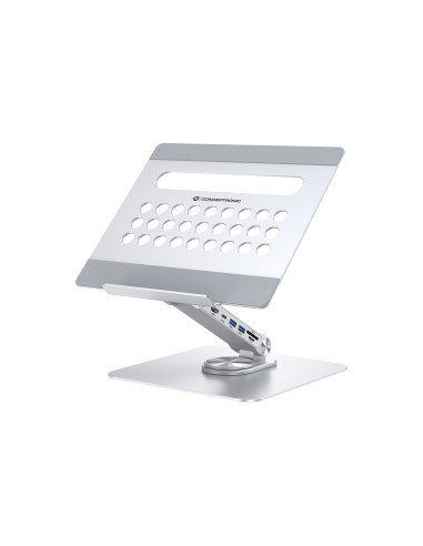 Conceptronic Uchwyt Na Laptopa Ze Stacją Dokującą 7 W 1 Srebrny